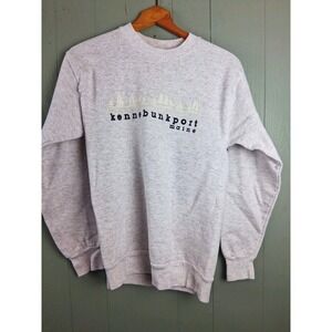 Vintage 80s Kennebunkport Maine Crewneck Sweatshirt MEDIUM Signal Tag 50/50 Gray